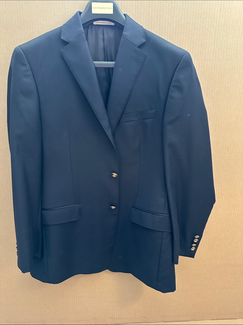 Southern Tide Dark Navy Two-Button Blazer